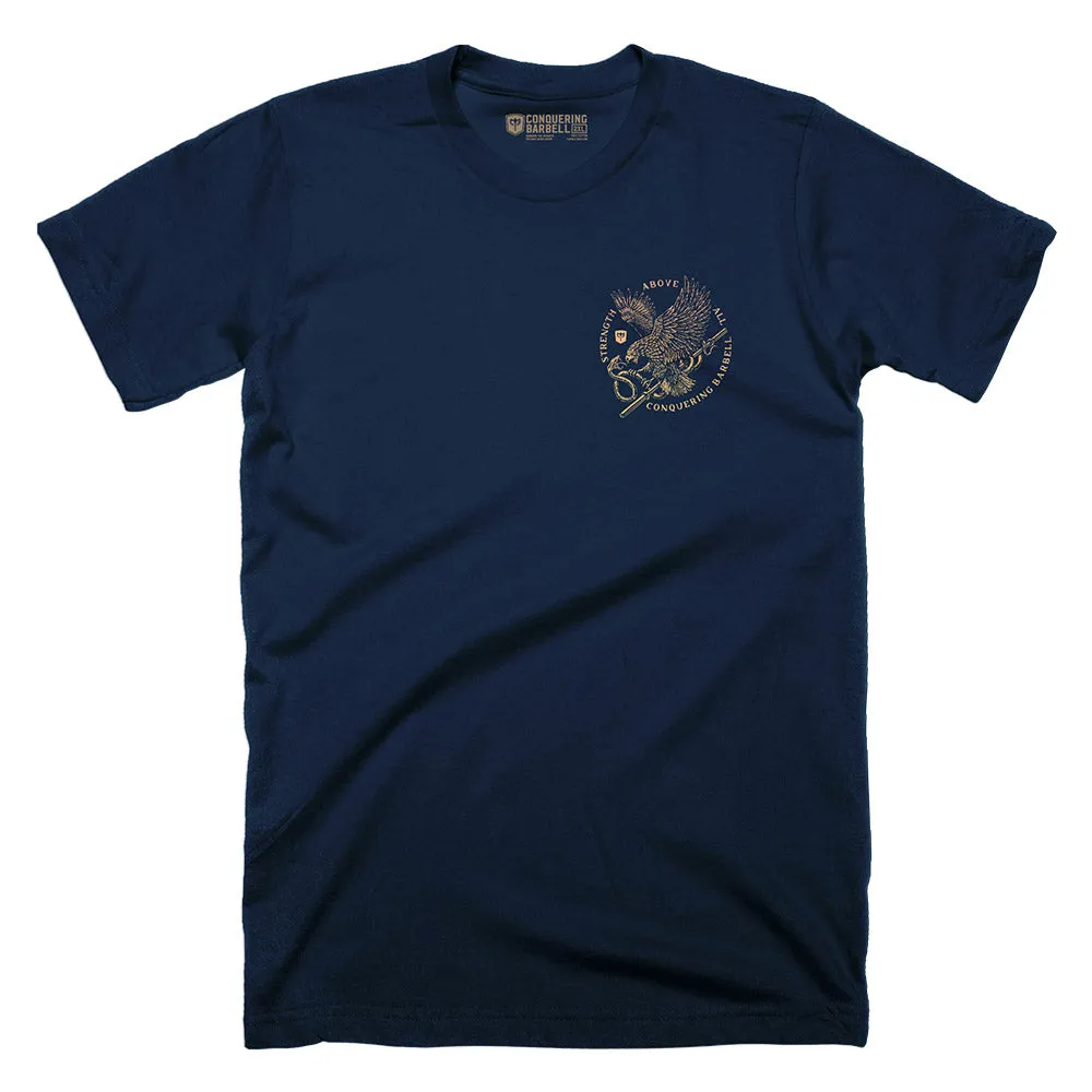 Eagle Vs Snake - on Navy Tee