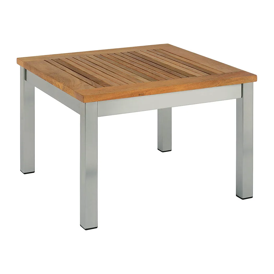 Equinox Square Side Table - Teak Top