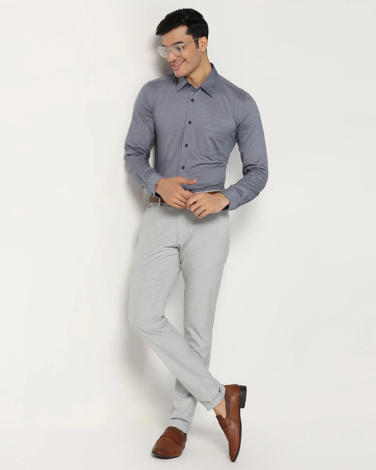 Formal Grey Solid Shirt - Boone