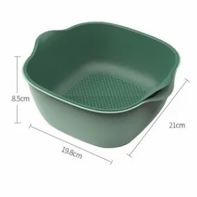 Household Simple Plastic Double-layer Drain Basket