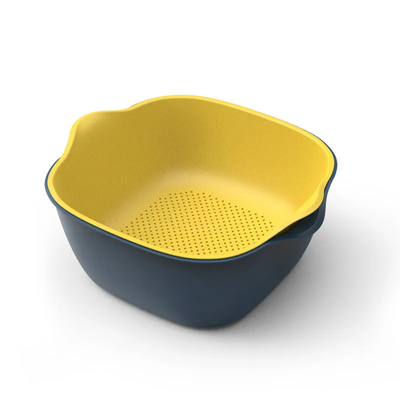 Household Simple Plastic Double-layer Drain Basket