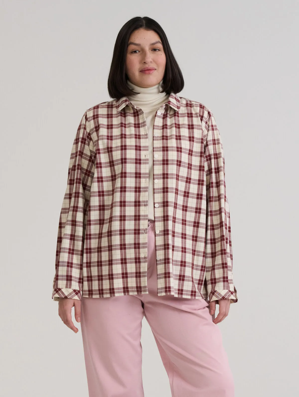 Iines Flannel Shirt Auburn Check