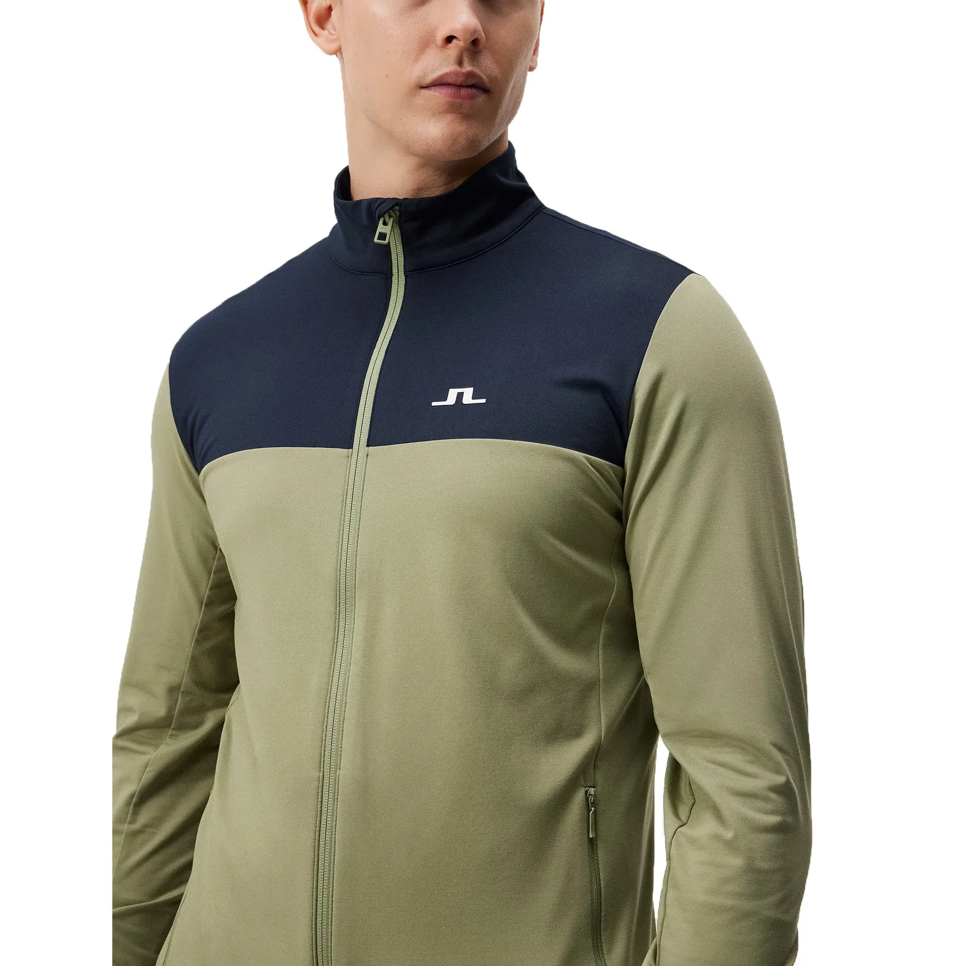 J.Lindeberg Banks Golf Mid-Layer - Oil Green