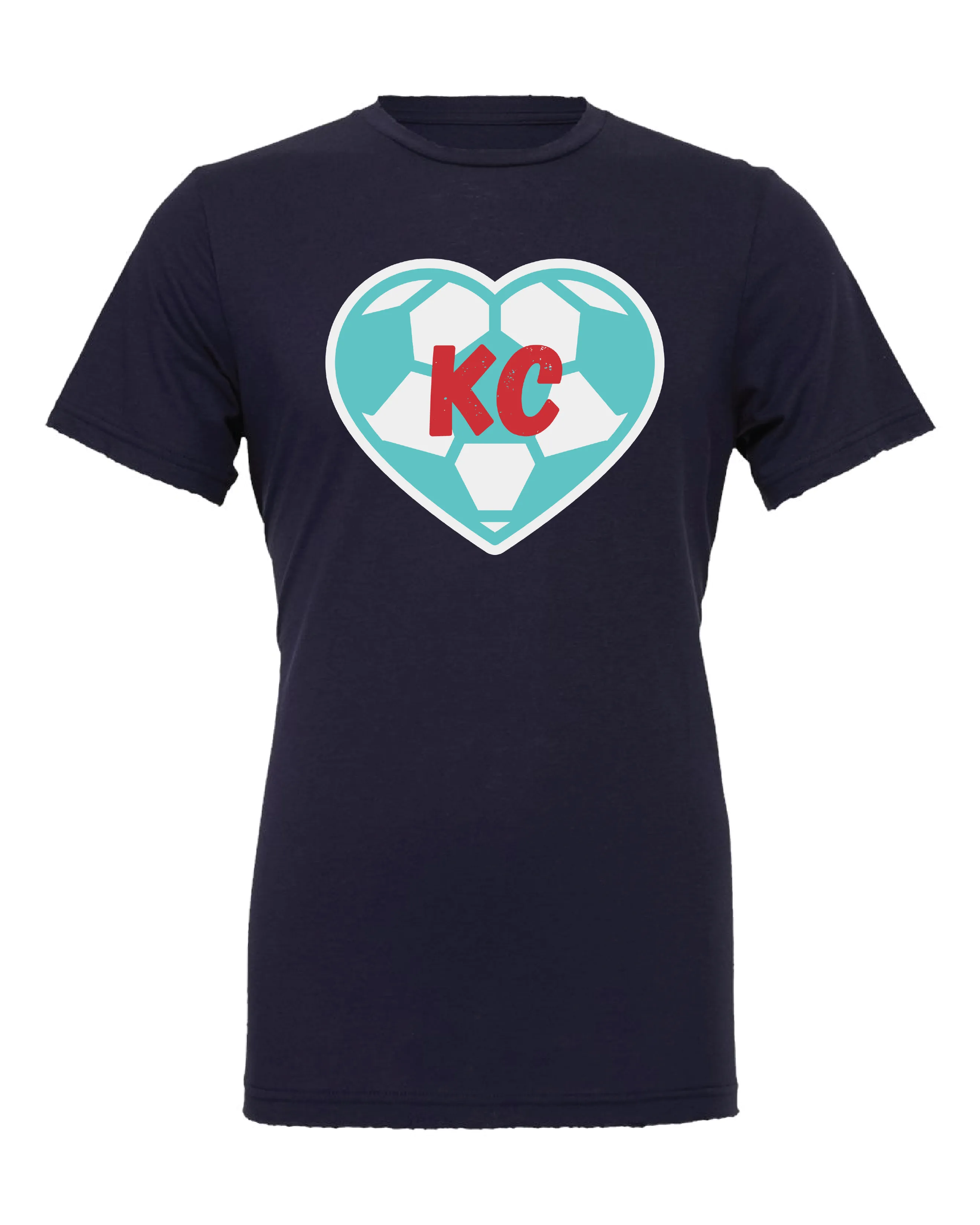 KC Women's Soccer Heart Navy Tee