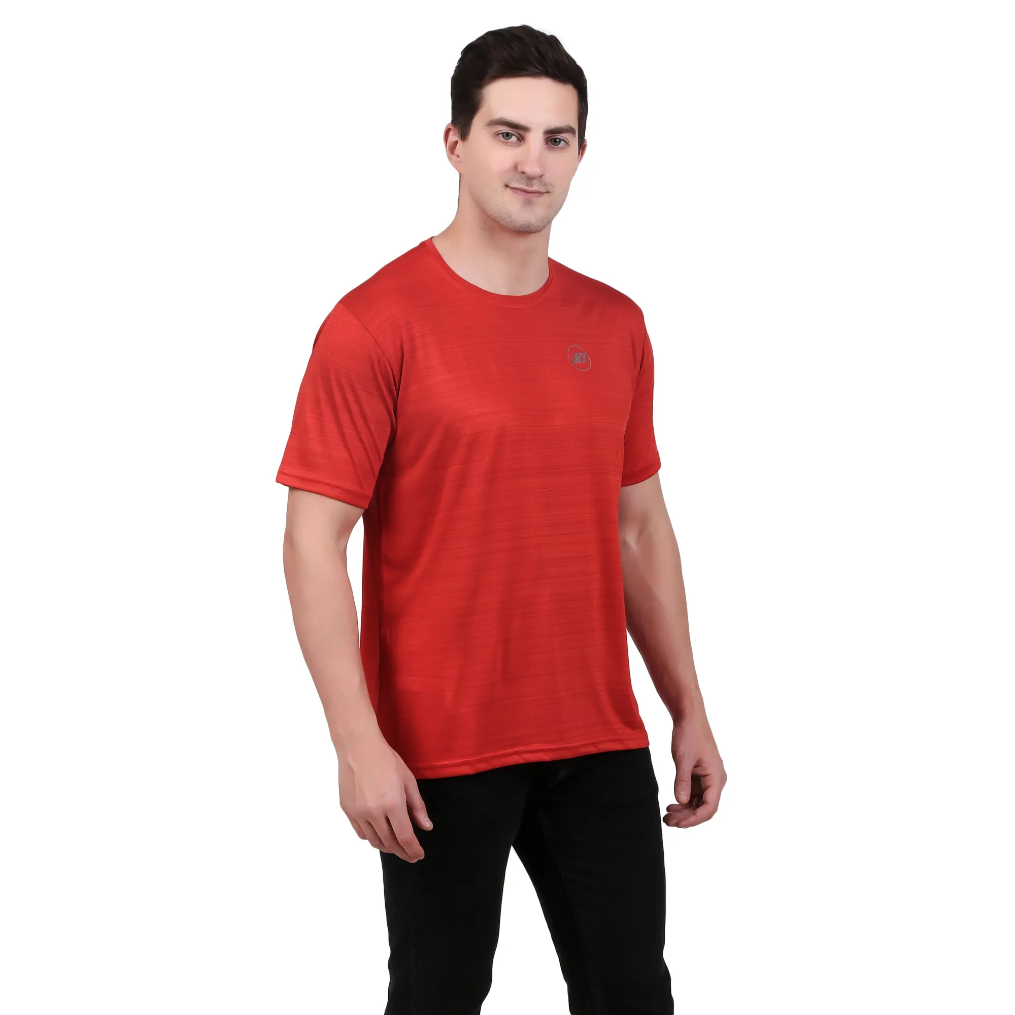 KI Activewear Red Men's Performance T-Shirt - Lightweight, Breathable, and Stylish