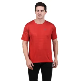 KI Activewear Red Men's Performance T-Shirt - Lightweight, Breathable, and Stylish