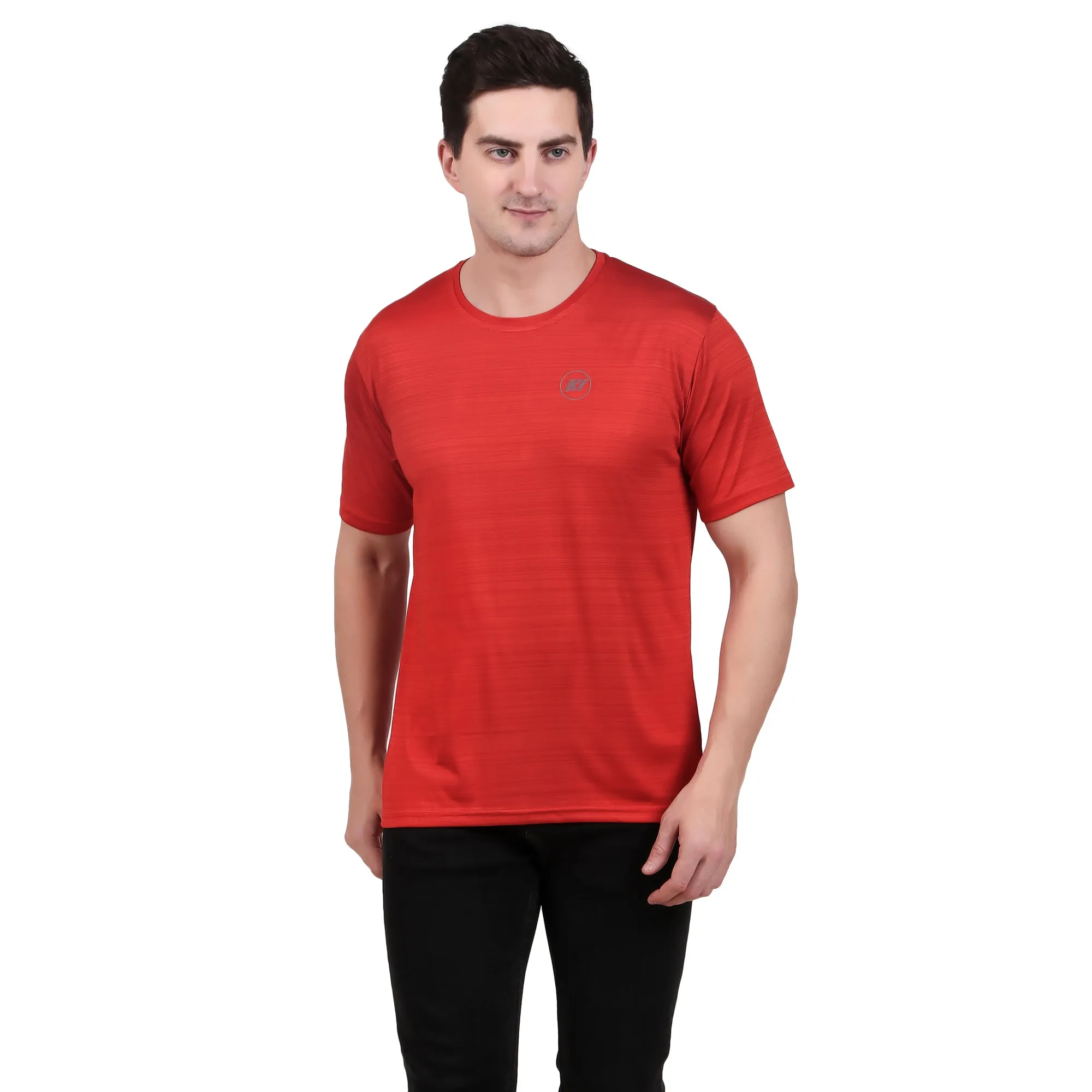 KI Activewear Red Men's Performance T-Shirt - Lightweight, Breathable, and Stylish