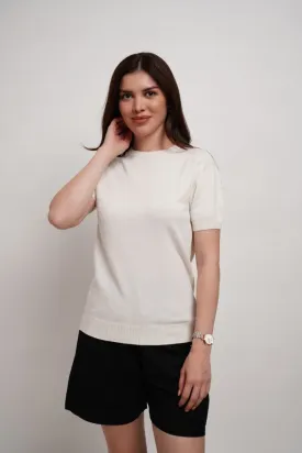 Knitted Round Neck T-shirt