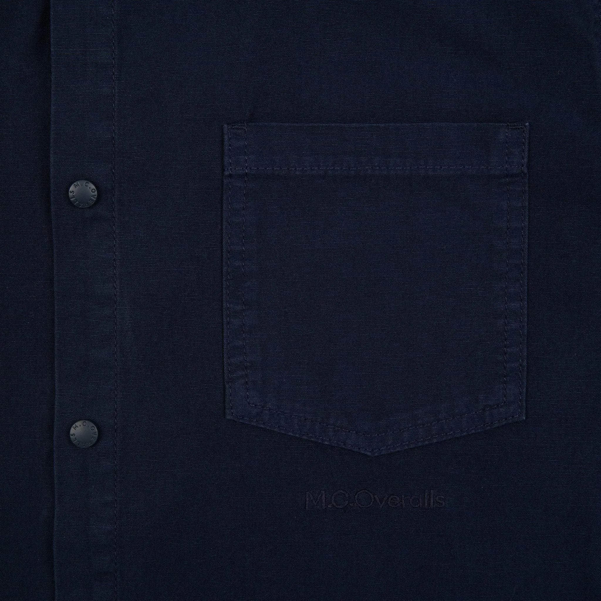 Lightweight Relaxed Snap Button Shirt Navy