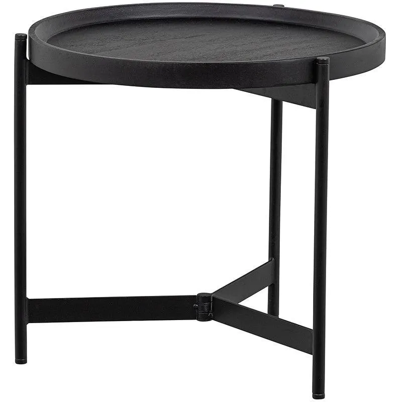 Lizzy Black Mango Wood Side Table (2/Set)