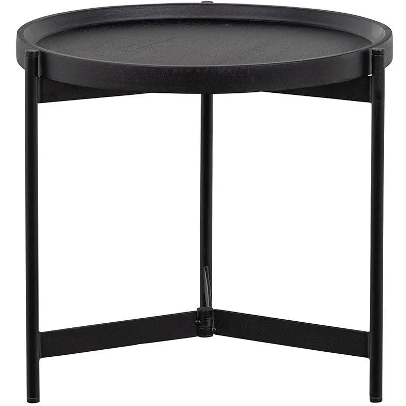 Lizzy Black Mango Wood Side Table (2/Set)