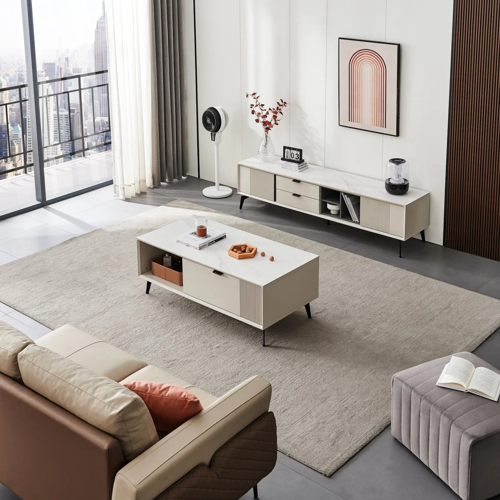 LUIS Cream Grey, TV Stand