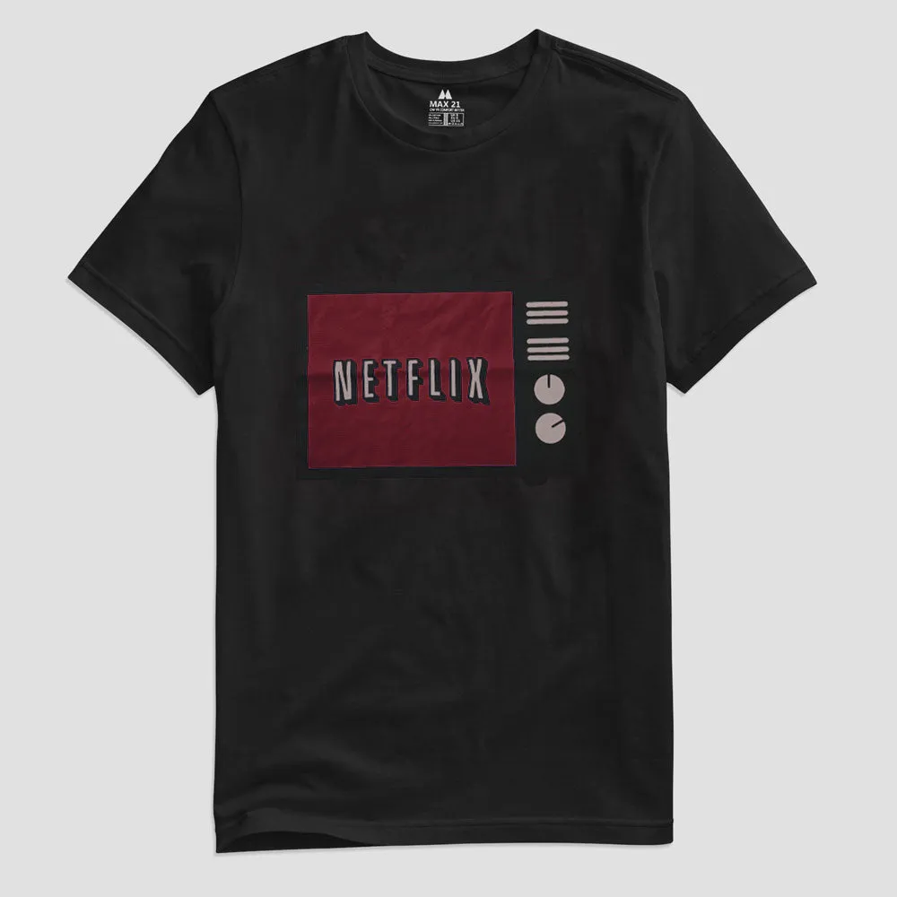 Max 21 Men's Netflix Printed Crew Neck Tee Shirt