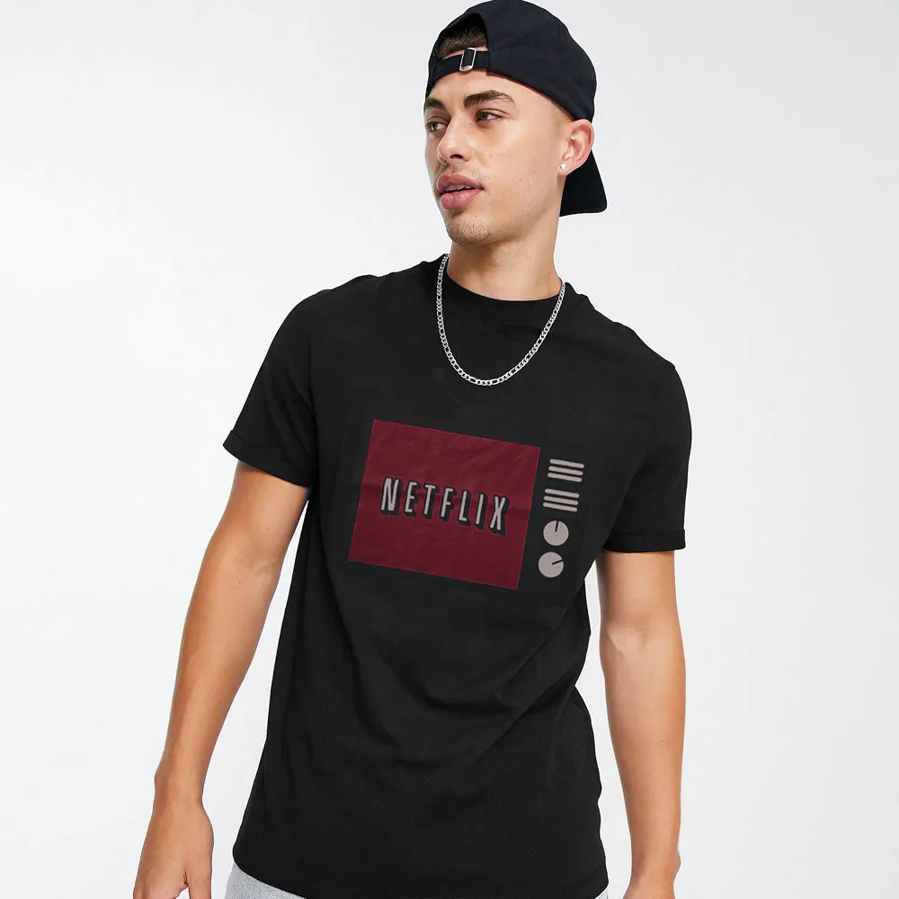 Max 21 Men's Netflix Printed Crew Neck Tee Shirt