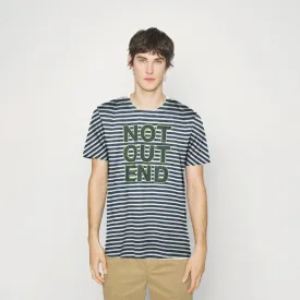 Max 21 Men's Not Out Printed Stripes Style Tee Shirt