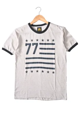 Max 21 Men's Stars Printed Crew Neck Tee Shirt