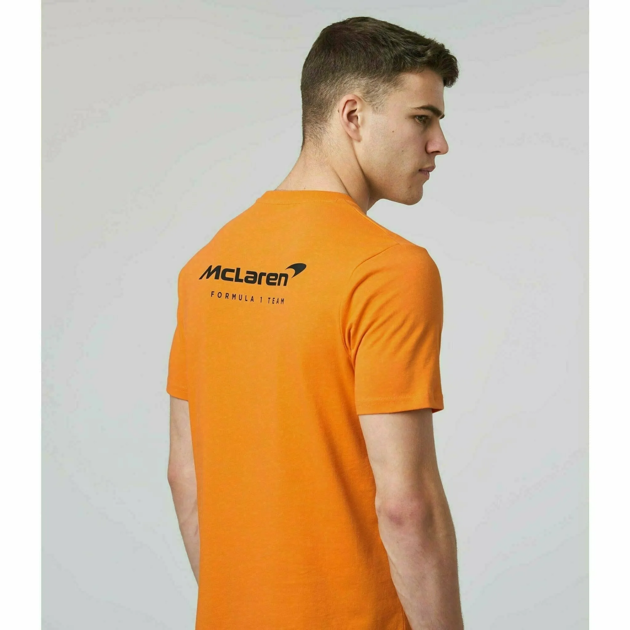 McLaren F1 Men's Core Essentials Small Logo T-Shirt -Black/Papaya/Storm Gray/White/Phantom