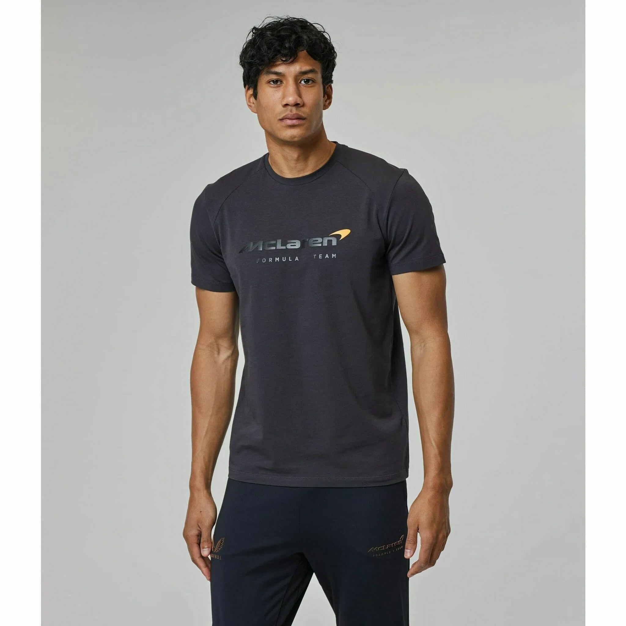 McLaren F1 Men's Lifestyle T-Shirt- Black/Dark Gray/Light Gray/Papaya/Blue/White