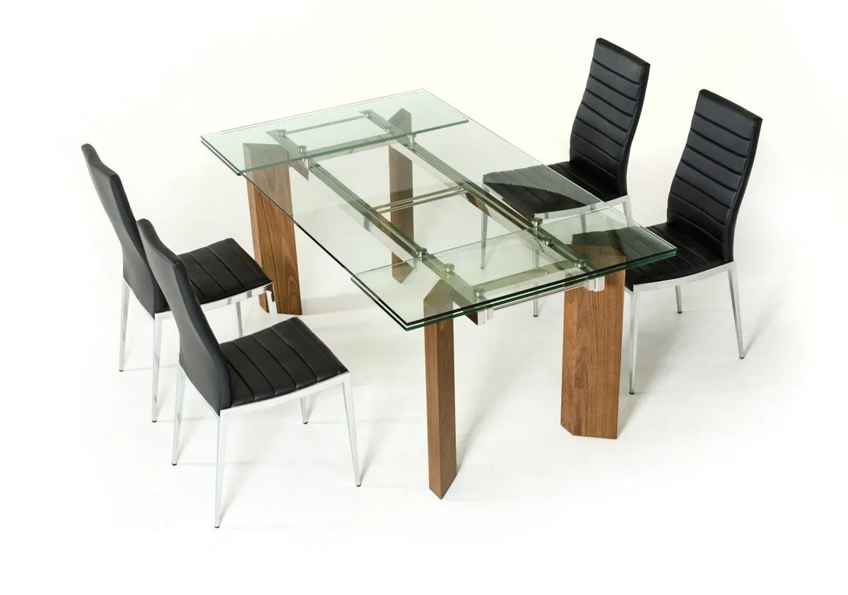 Modrest Helena Modern Extendable Glass Dining Table