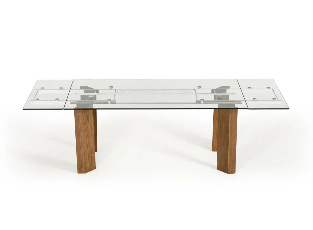 Modrest Helena Modern Extendable Glass Dining Table