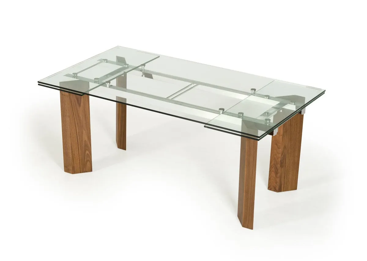 Modrest Helena Modern Extendable Glass Dining Table