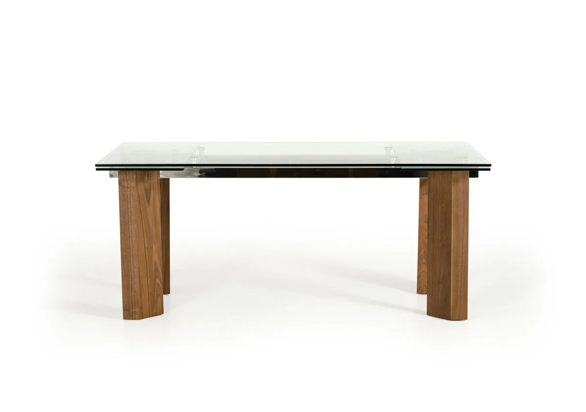 Modrest Helena Modern Extendable Glass Dining Table