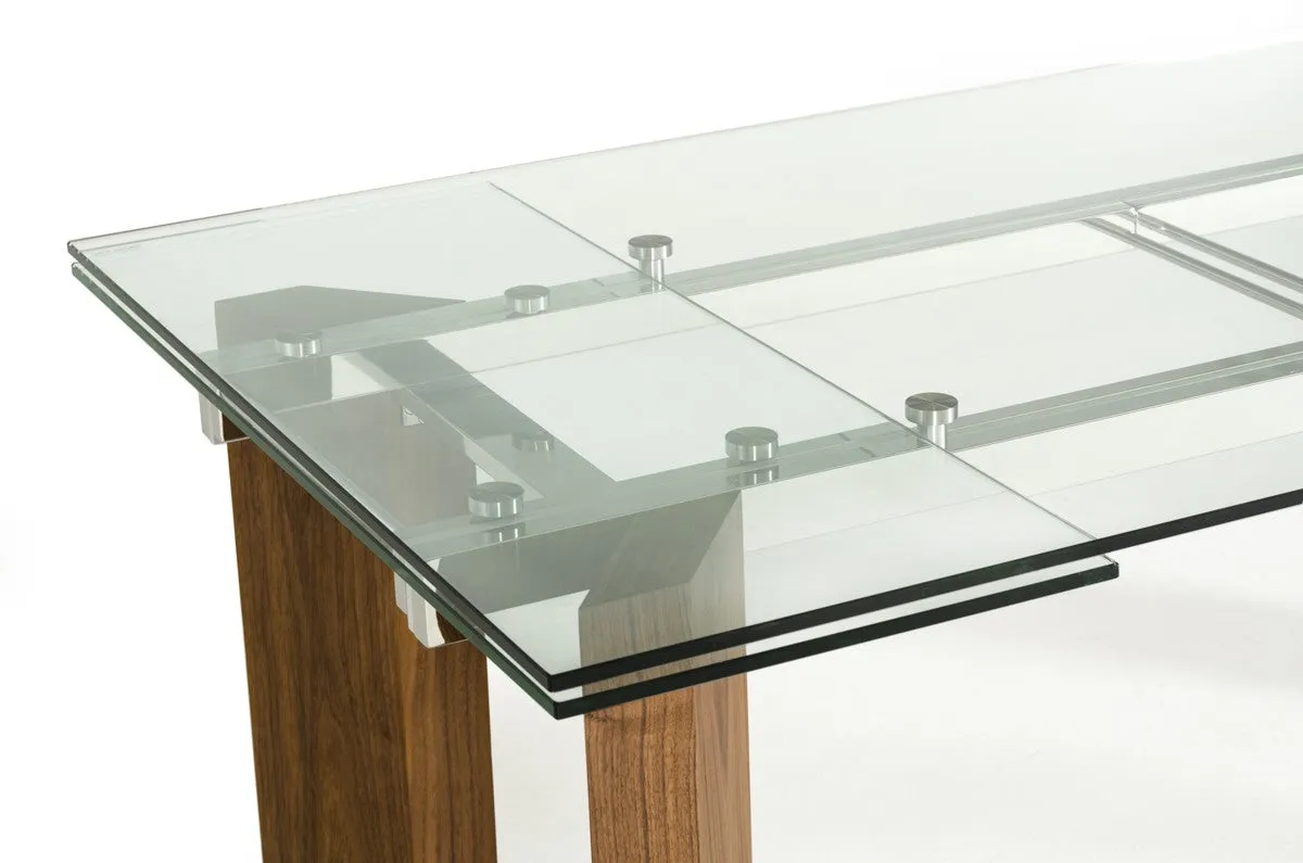 Modrest Helena Modern Extendable Glass Dining Table