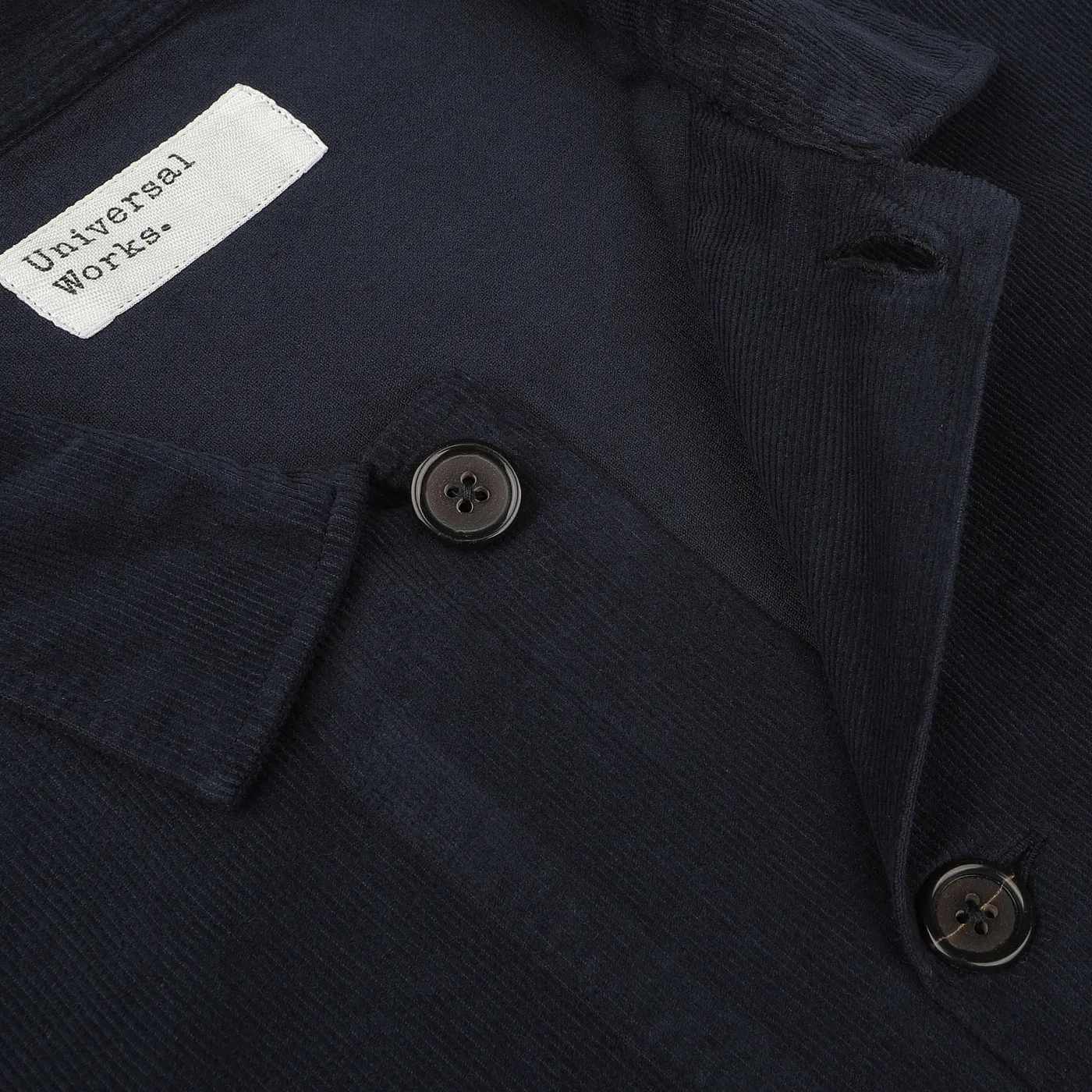 Navy Fine Corduroy Bakers Overshirt