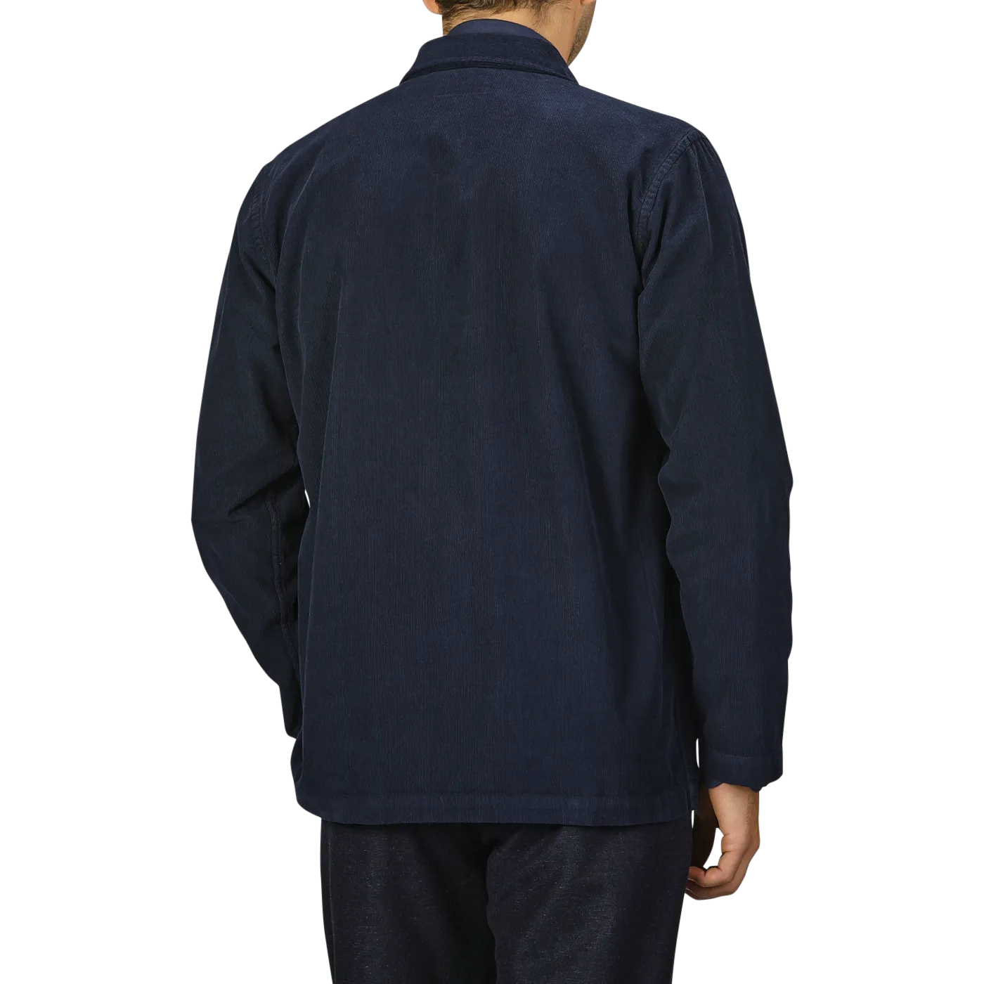 Navy Fine Corduroy Bakers Overshirt