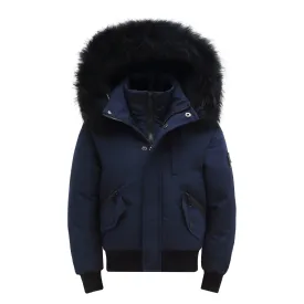 Wintercrest Navy Boys Coat with Faux Fur Trim