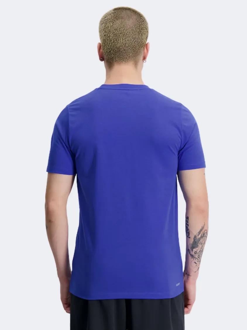 New Balance Tenacity Heathertech Men Performance T-Shirt Marine Blue Heather