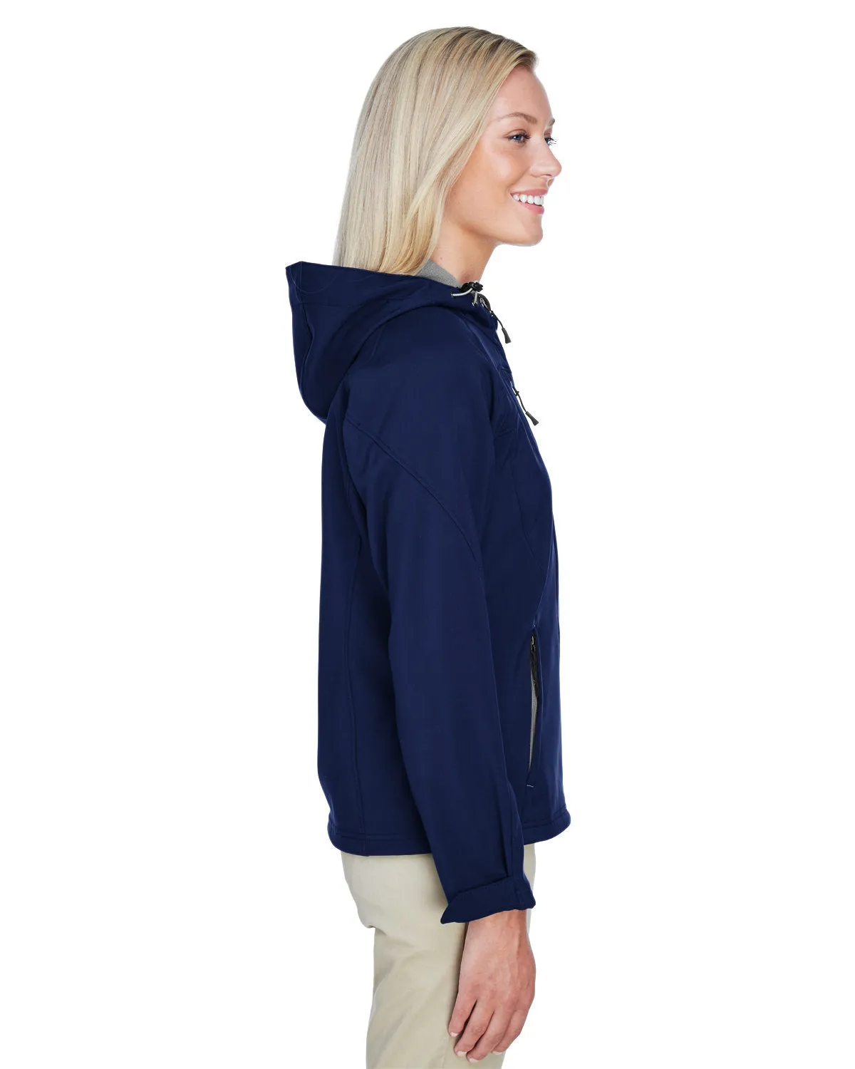 North End 78166 Ladies' Prospect Two-Layer Fleece Bonded Soft Shell Hooded Jacket