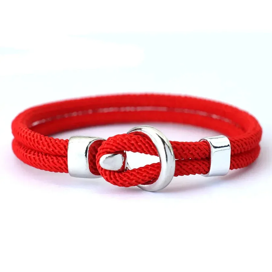 Noter Hiphop Mens Bracelet With Rope Double Layer Easy Hook Nautical Braclet Homme Gift For Husband Leisure Pulseira Accessories