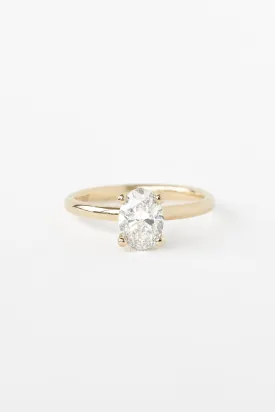 Oval Venus Ring with Lab Diamond