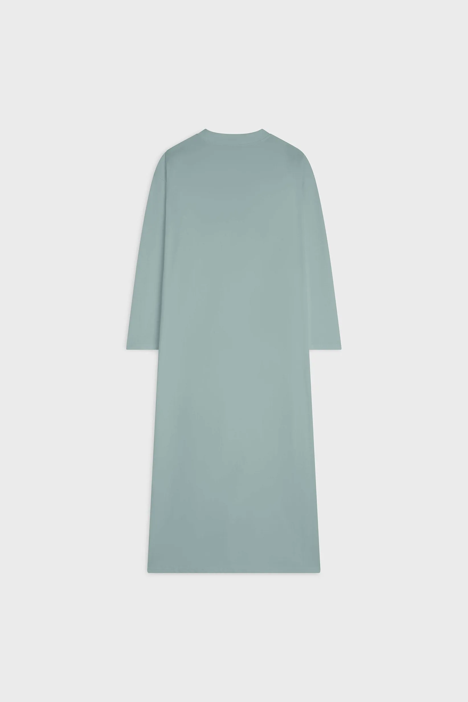 Oversized Cotton Tee Dress | Silver Blue