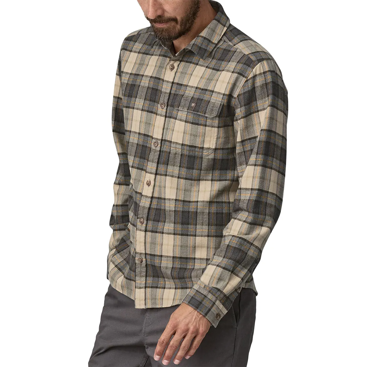 Patagonia Lightweight Fjord Cotton In Conversion Long Sleeve Button-up Flannel Shirt