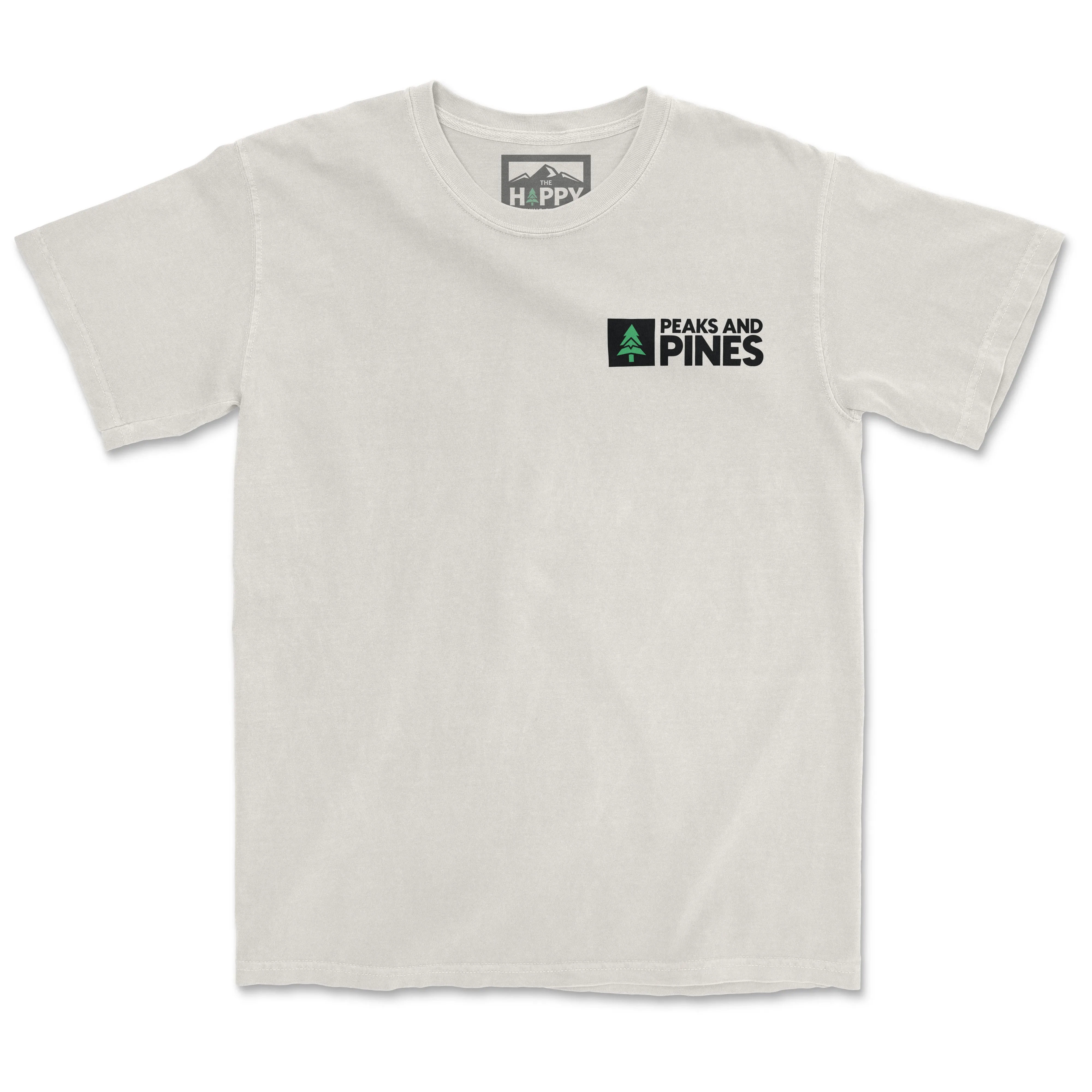 Peaks and Pines Back Print 'Vintage Tee' | Oversized Heavyweight |