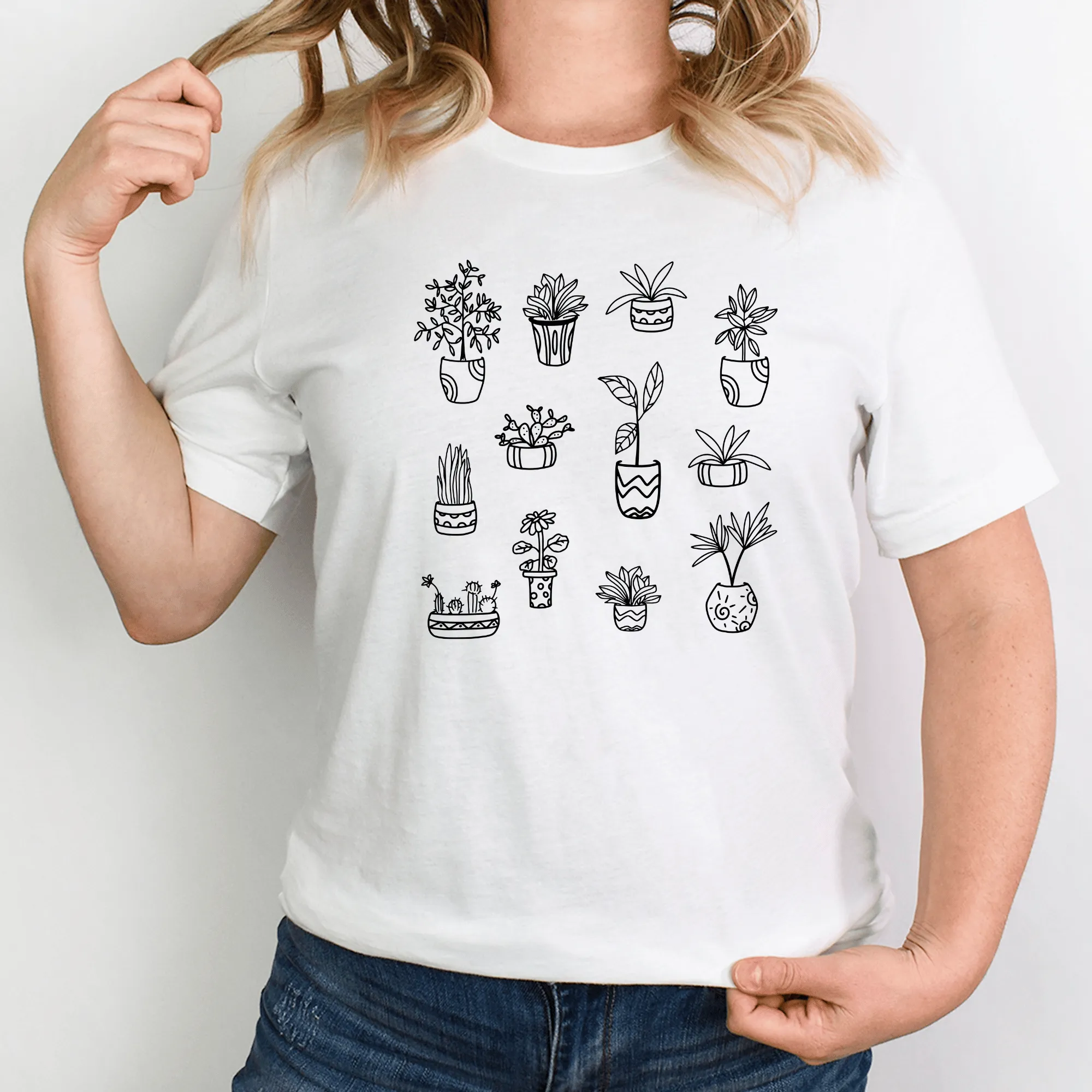 Plants Pattern Short Sleeve Tee