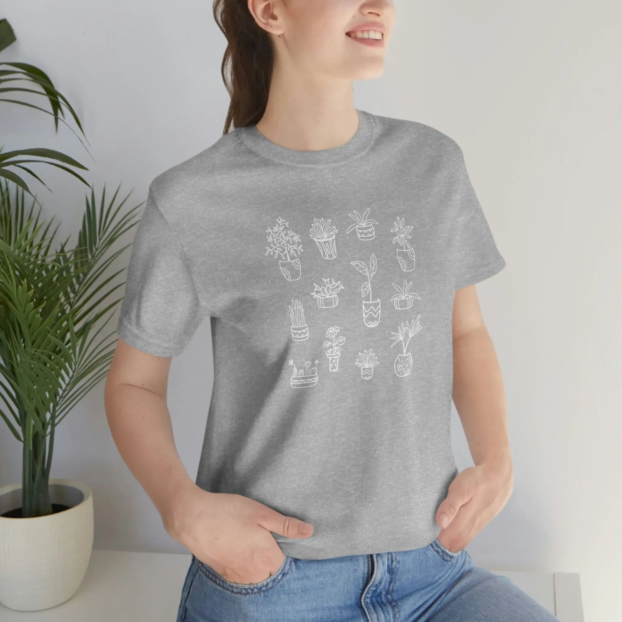 Plants Pattern Short Sleeve Tee