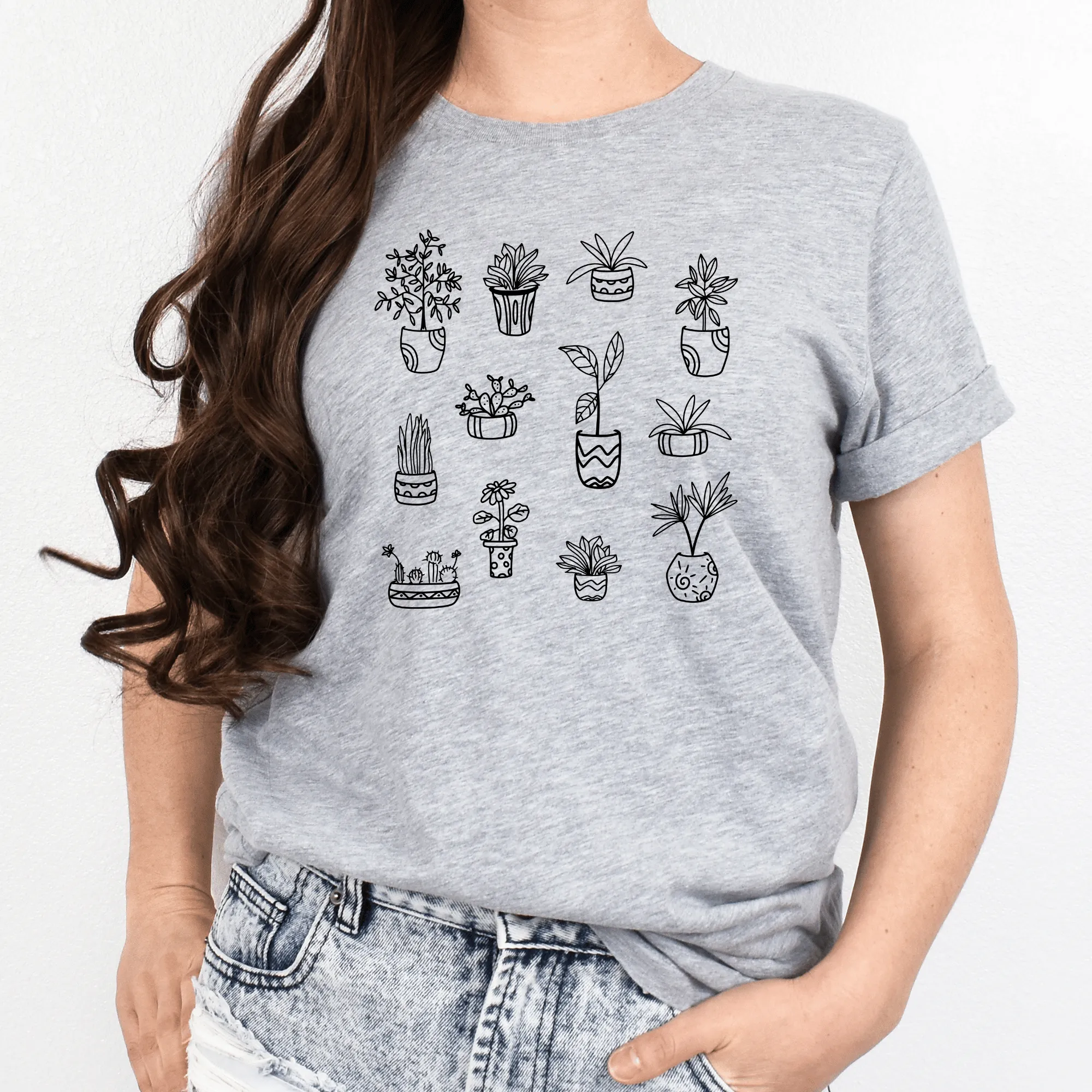 Plants Pattern Short Sleeve Tee