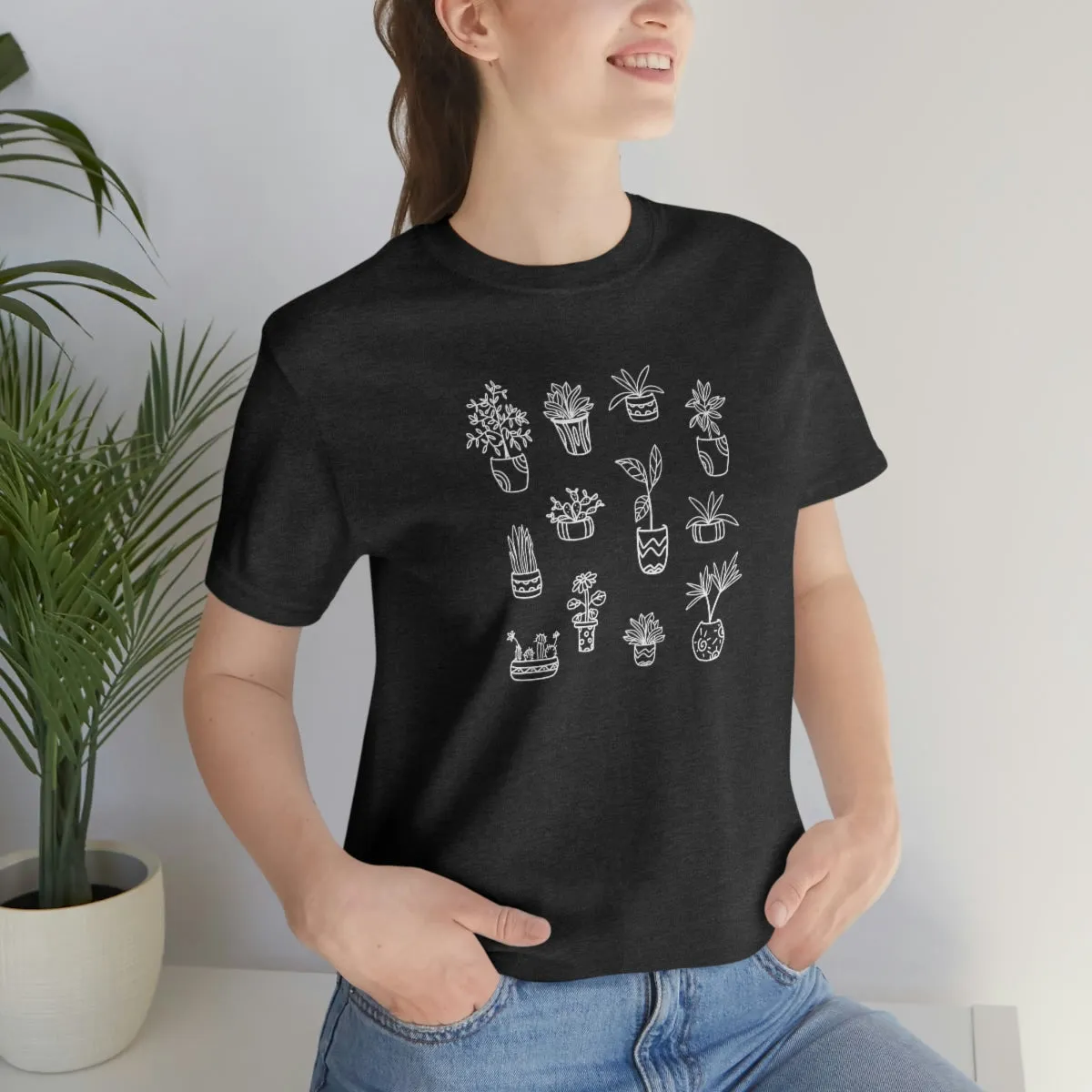 Plants Pattern Short Sleeve Tee