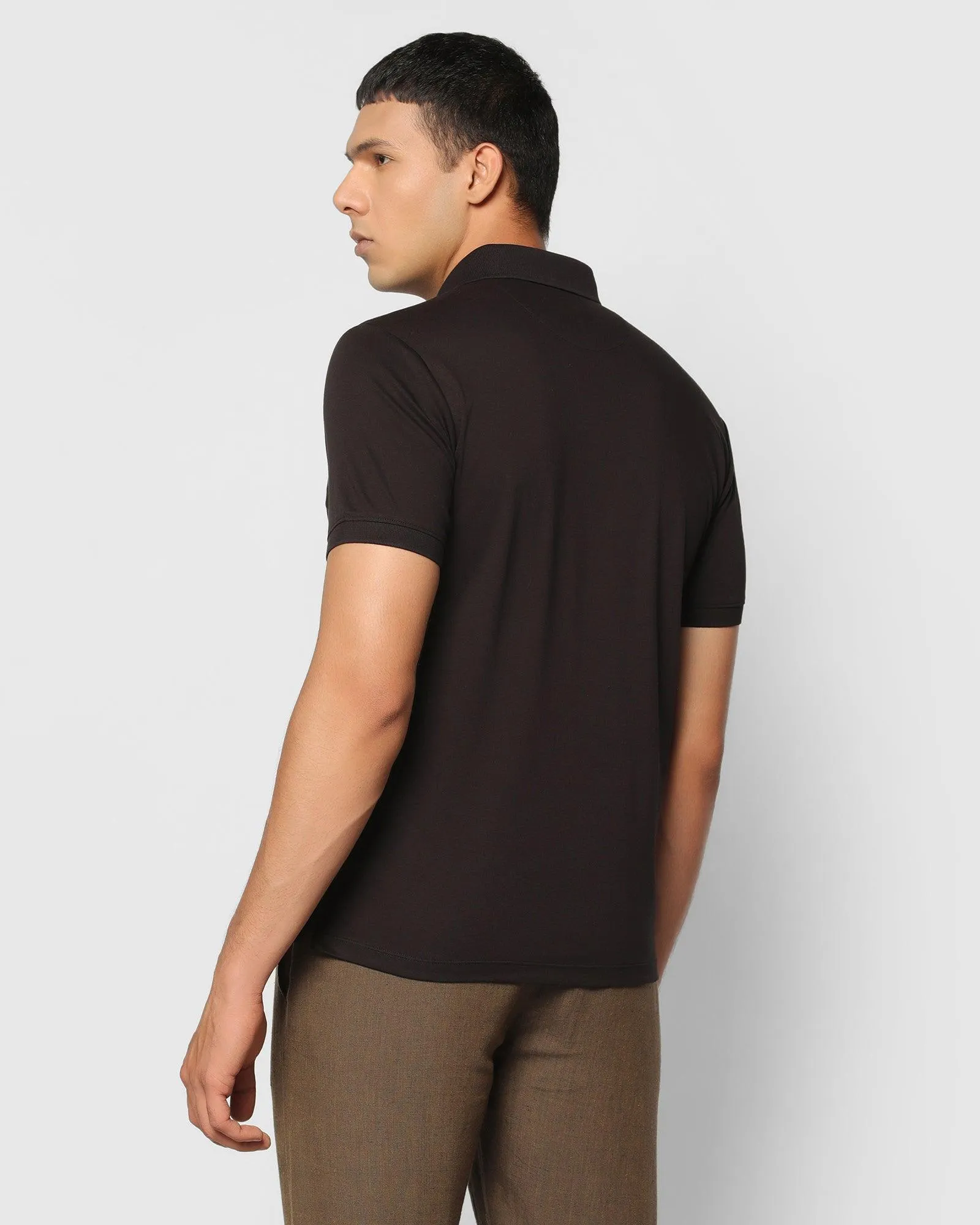 Polo Black Solid T-Shirt - Toll