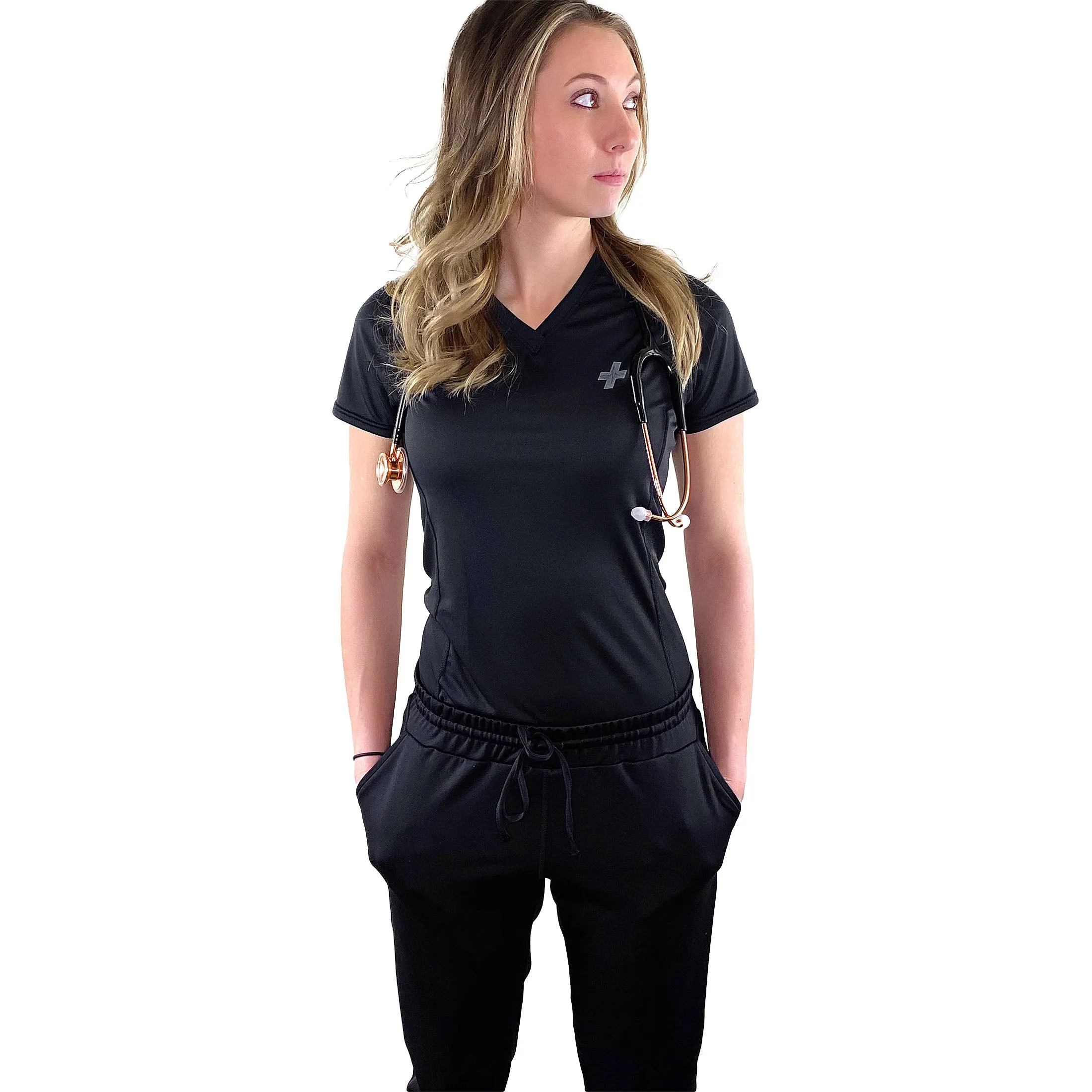 Purflex Women's Black V-Tee