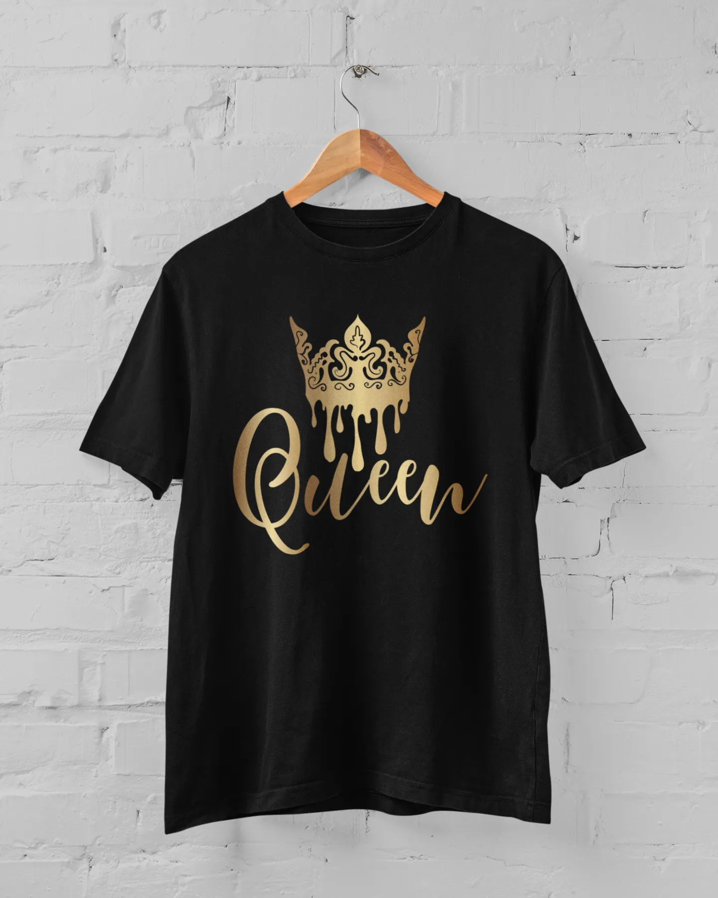 Queen Logo Adult T-Shirt - Classic Gold