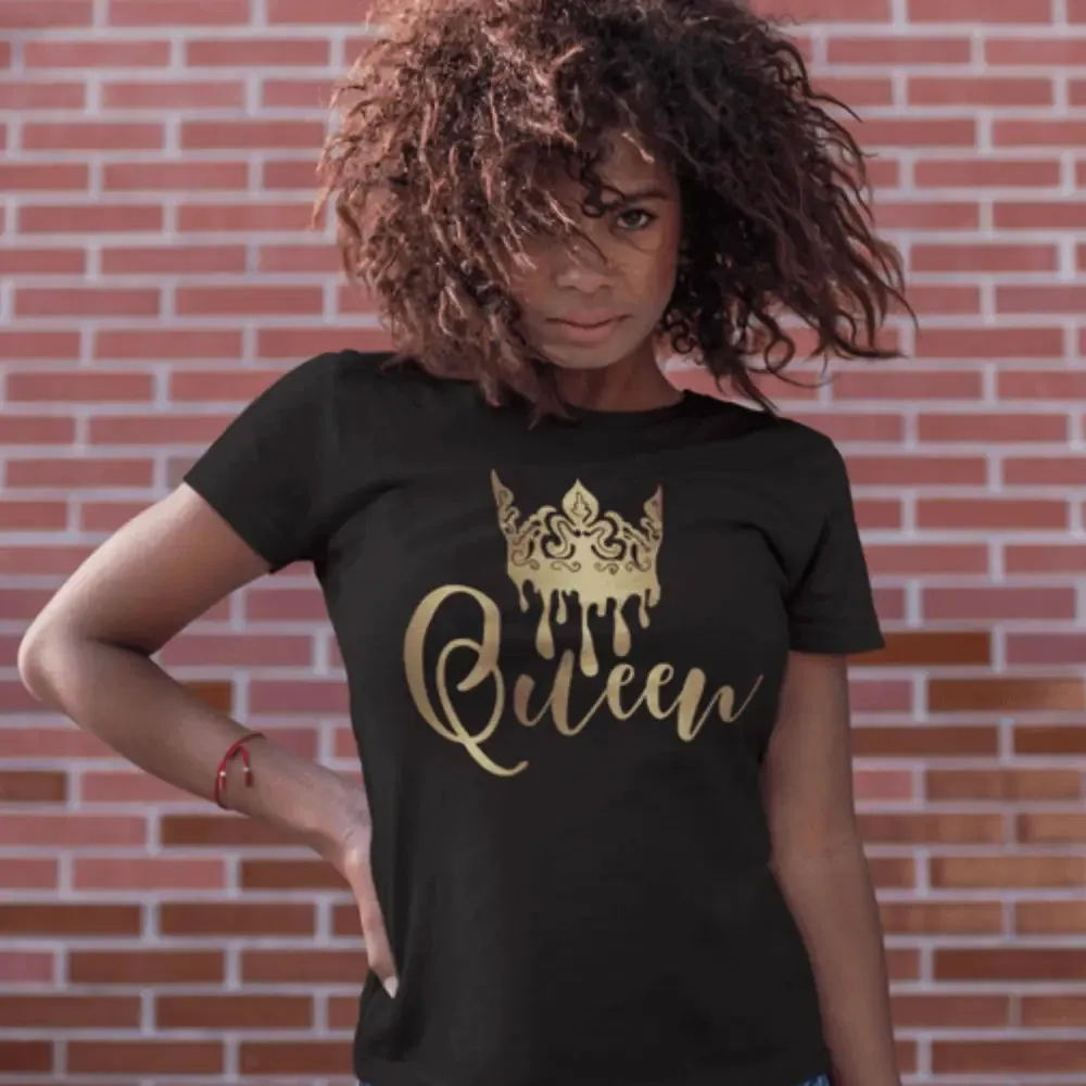 Queen Logo Adult T-Shirt - Classic Gold