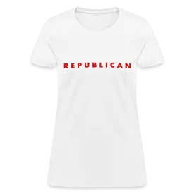 Republican Women's Contoured T-Shirt (Red Letters)