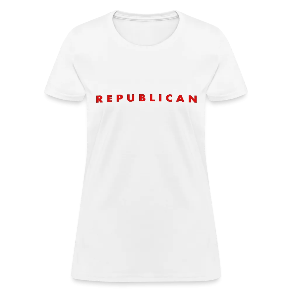 Republican Women's Contoured T-Shirt (Red Letters)