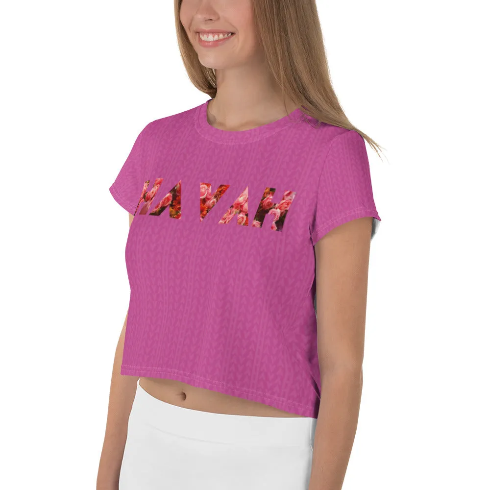 Rose Zing Crop Tee