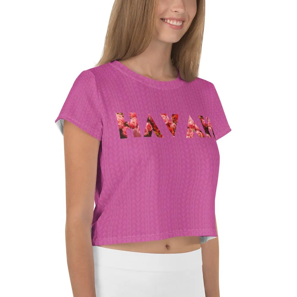 Rose Zing Crop Tee