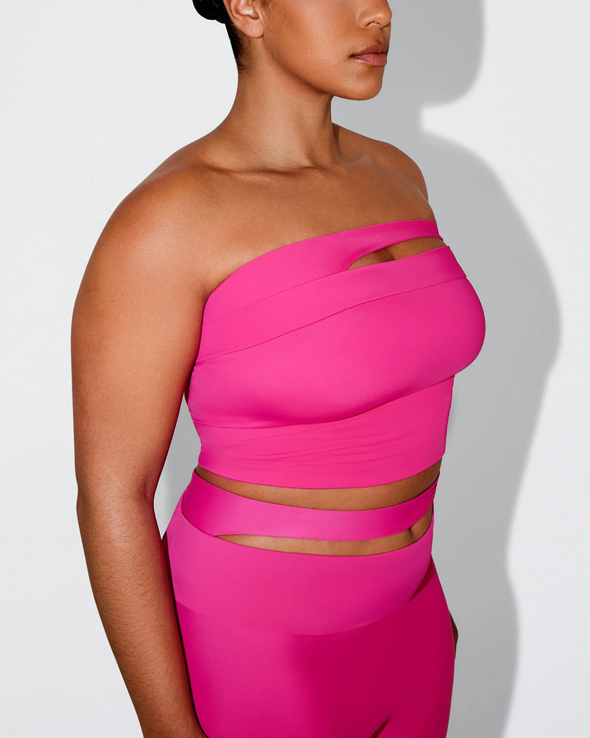 Sleek Stretch Tube Top | Fuchsia